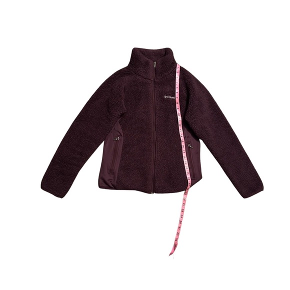 Columbia women’s purple fleece Sherpa zip up jacket size medium - Picture 2 of 5